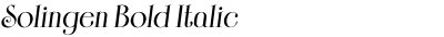 Solingen Bold Italic